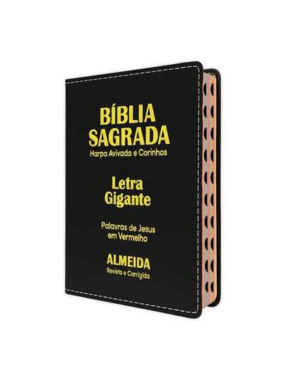 Bíblia Sagrada - Gigante Luxo Preta | ARC - João Ferreira de Almeida - Harpa e Índice
