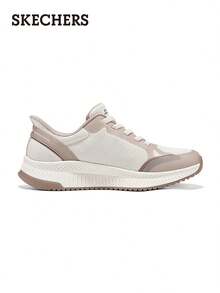 Skechers Women's Color-Block Honeycomb Mesh Cushioned Non-Slip Wear-Resistant Casual Jogging Shoes - Off White - View 5