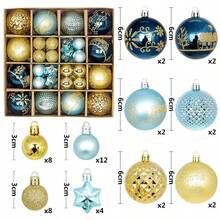 44pcs Christmas Painted Ball Gift Box 3cm/6cm Set Christmas Tree Decoration Ball Hanging Ornament - 44pcs-1 Box - View 5