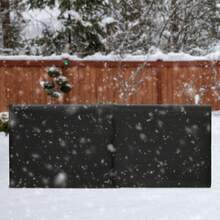 New Black Firewood Log Rack Cover, Durable Cover Store Outdoor, 244cmx61cmx107cm - B - View 4