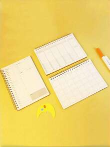 Kraft Paper Scroll Planner - A5 Size Daily & Weekly Planner, Office Stationery Time Management Journal, Suitable For Work Task Notebook - Multicolor - View 1