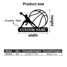 1pc Customized Name Metal Basketball Hoop Sign Decor, Basketball Iron Wall Art, Indoor Decor, Outdoor Basketball Court Wall Hanging, Basketball Enthusiast Gift, Home Decor, Modern Art Basketball Decor, Wall Decor, Room Decor, Living Room Decor, Bedroom Decor, House Decor, Personalized Gift Craft - Multicolor - View 47