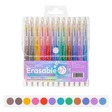 12/24/36 Colors Erasable Gel Pens With Eraser Tip, Colorful Neutral Pens For Students, Suitable For Journaling, Drawing, Hand-Drawn Accounting, Back To School Season - Erasable Colored Gel Pens - View 12