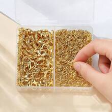 150pcs 50pcs Lobster Clasp 100pcs Open Jump Rings DIY Jewelry Connectors Necklace Anklet End Caps, Used For Jewelry Making Accessories And Bracelet Necklace Jewelry Making - DIY Accessories - View 1