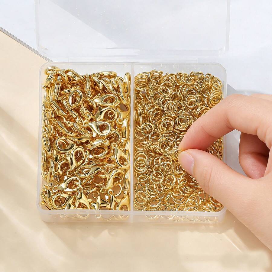 150pcs 50pcs Lobster Clasp 100pcs Open Jump Rings DIY Jewelry Connectors Necklace Anklet End Caps, Used For Jewelry Making Accessories And Bracelet Necklace Jewelry Making - DIY Accessories - View 1