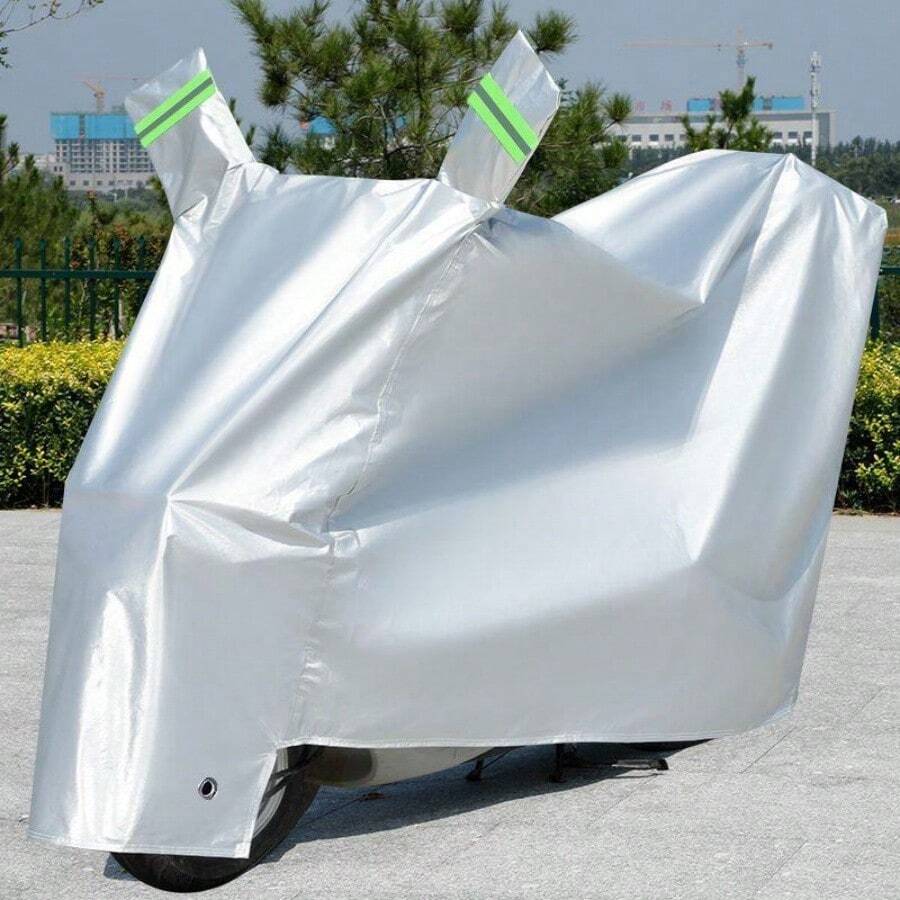 Universal Motorcycle Cover, Sun Protection, Dustproof, Waterproof, Suitable For Motorcycles, Electric Bikes, Electric Scooters, UV Protection, Reflective Strip - Multicolor - View 1