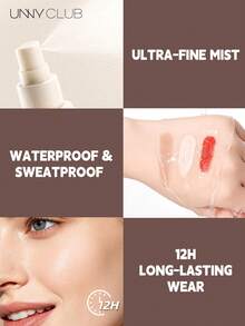 UNNY CLUB Setting Spray Makeup, Tahan Lama 24 Jam, Melembapkan dan Menyegarkan, Anti Luntur, Untuk Kulit Kering, 100ml, Merek Kosmetik Kecantikan Makeup - Putih - View 5