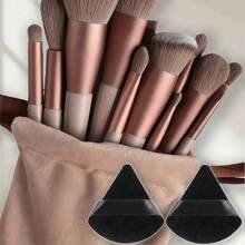 13pcs Professional Makeup Brush Set, Soft Bristle Eyeshadow Foundation Blush Brushes, Suitable For All Skin Care Needs - Ideal Choice For Beginners And Professionals. Perfect Gift For Birthday, Christmas And New Year Celebrations - Multicolor - View 10