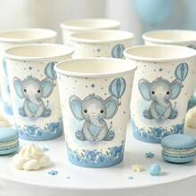 12/24pcs Disposable Party Tableware Paper Cup Set - Multicolor - View 6