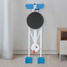 Black 0‑180° Leg Stretcher Split Machine, 5‑Level Adjustable Multifunctional Sit‑Up Exercise Trainer, 150kg Max Load, Foldable Home Gym Fitness Equipment With Suction Cup Base - Black and White - View 1