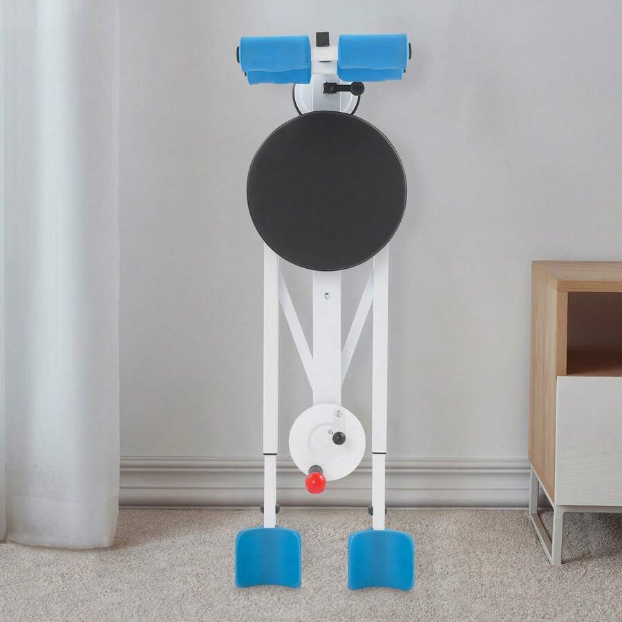 Black 0‑180° Leg Stretcher Split Machine, 5‑Level Adjustable Multifunctional Sit‑Up Exercise Trainer, 150kg Max Load, Foldable Home Gym Fitness Equipment With Suction Cup Base - Black and White - View 1