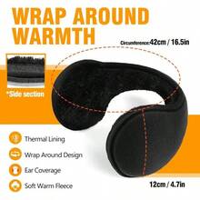 Winter Unisex Warm Plush Ear Muffs, Plush Thickened Warm Ear Muffs, Outdoor Cycling Skiing Plush Ear Muffs - A - View 3