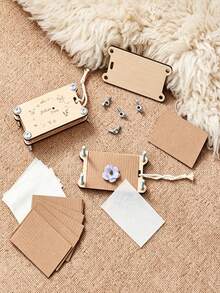 أداة ضغط الزهور DIY، أداة ضغط حفظ العينات الخشبية، مجموعة ضغط الزهور، مجموعة ضغط الزهور والأوراق الخشبية الاحترافية، مجموعة ضغط الزهور القابلة لإعادة الاستخدام - متعدد الألوان - مشاهدة 4