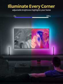 1 捲多規格 RGB LED 燈條 (16.4-98 英尺)，數據線按鈕直接控制，無遙控器，豐富色彩，適用於客廳、臥室 / 電視背景 / 辦公桌底部及更多場景，開齋節禮物，家居裝飾，派對氛圍布置首選！ - USB-三鍵控制器 - 查看 7