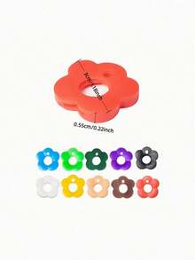 10入彩色矽膠鑰匙套,獨特花卉圖案設計,適合居家日常鑰匙收納與室友使用,亦可作為佳節禮物,顏色隨機發貨 - 多色 - 查看 5