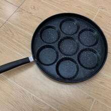 1pc Non-Stick Pancake Griddle With Detachable Handle, 7-Hole Non-Stick Surface Suitable For Pancakes, Heavy-Duty Aluminum Breakfast Pan, Thin Dumplings And Eggs - Fun Kitchen Gift For Kids And Adults, Cooking Essential, Interesting Design, Easy To Clean, Heat Resistant Up To 450°F - View 8