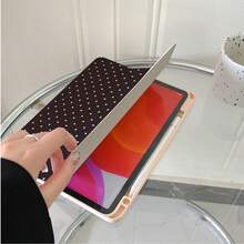 1pc Polka Dot Double-Sided Tablet Protective Case, Foldable Stand, Multi-Angle Viewing, Suitable For Work And Entertainment, With Pen Slot, Compatible With IPad Pro 2024/Air M3/A16 2025, Compatible With Xiaomi, Compatible With Samsung, Compatible With Huawei MatePad - Multicolor - View 4