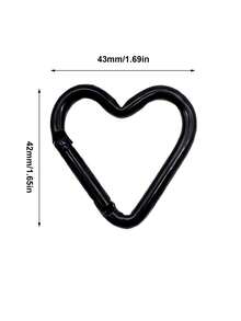 10pcs/Pack Painted Gourd Alloy Carabiner Spring Quick Release Buckle DIY Keychain Backpack Clip Business Gift Jewelry Accessory - Alloy Heart-shaped Carabiner - View 2
