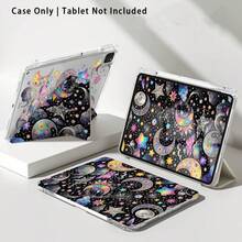 1pc Tablet Protective Case With Stand, Moon, Star, Cloud Pattern, Suitable For Honor 8/9/10/X8/X8A/X9/X8Pro/X9Pro/ MatePad Se 11 Inch/MatePad 11 Inch/11.5 Inch/MatePad Pro/Apple 10th/11th Gen 2025 (A16) - Style 53 - View 8