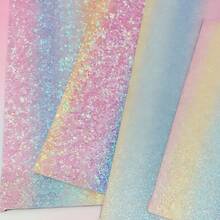 3pcs/Set Fusible Beads Sequin Fabric Iron-On Patch, Coarse Glitter Iron-On Patch With PU Leather, Suitable For 2.6mm And 5mm Beads, DIY Handmade Accessories - A - View 7