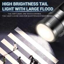 Potentes linternas LED P70, luzáctica ultrabrillante, focos de emergencia, luz con zoom telescópico, batería incorporada, 5000LM - láser blanco - Ver 8