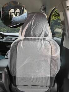 1/3/4/6/8/10pcs Disposable Safety Seat Covers, Transparent Dustproof Waterproof Stain-Resistant Universal Protective Film, Suitable For Cars, Trucks And Various Safety Seats, Lightweight Foldable, High-Quality PE Material - Multicolor - View 6