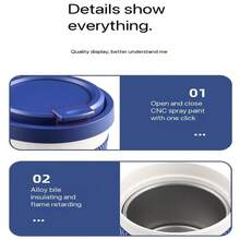 Car Ashtray Creative Multifunctional With Lid Automatic Car Ash Collector High-End Storage Item Car Coffee Cup Ashtray Metal Inner Liner Anti-Ash Fly With Lid Creative Personalized High Aesthetic One-Click Opening - Multiple Styles - View 11