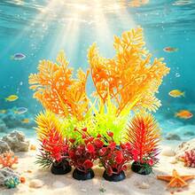 Artificial Aquarium Plants,Fish Tank Decor,Fish Tank Accessories Aquarium Decorations Plants, Fish Tanks Decoration Plants, Fish Tank Decor, Aquarium Decor Plastic Plants - Happy Aquarium - View 8