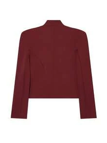 Autumn Winter New Fashion Court Style Coats Leisure Long Sleeve Jackets For Woman Elegant Double Breasted Burgundy Jackets Napoleon Style Jacket - Burgundy - View 11