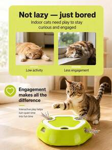 Automatic Cat Toy, Interactive Cat Toy For Indoor Cats And Kittens, Multi-Hole Random Pop-Up Teaser Toy, Electric Cat Activity Toy, Suitable For Solo Play, Stimulates Hunting Instinct, Daily Entertainment - Multicolor - View 4