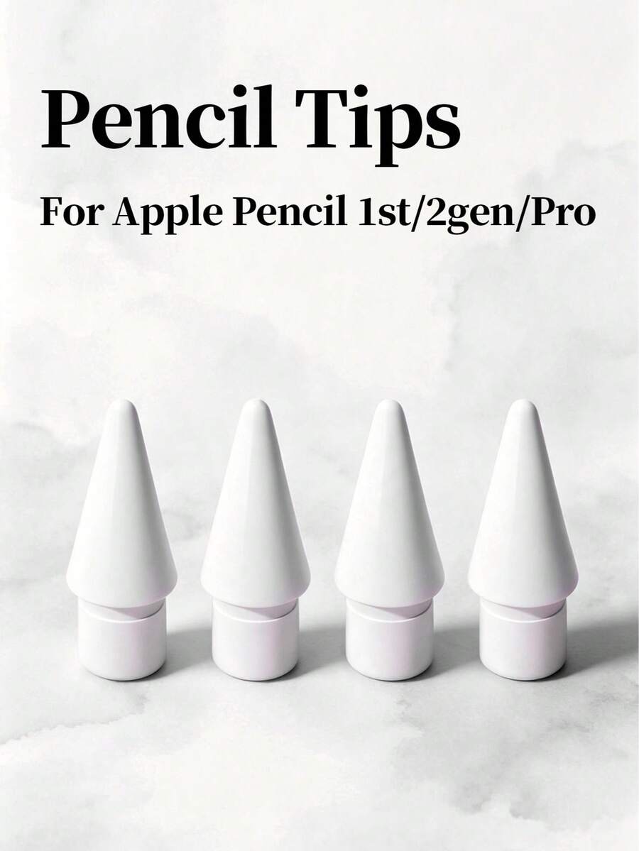 Upgraded Replacement Tips Compatible With Apple Pencil, Mix Metal Tips Compatible With Apple Pencil 2nd Generation/ 1st Gen/USB C/Pencil Pro Tips(4 Packs)