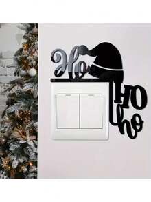 1PC-Funny Christmas Decorations,Acrylic Mirror Sticker Home Switchs Decorative Wall Sticker Door Corner Decoration Christmas DIY Christmas Door Frame Sign Decoration Switch - Multiple Styles - View 2