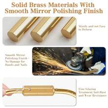 4pcs Brass Key Ring Bulk Pack, Gold Key Chain Organizer With Secure Screw Lock, Unisex Key Fob Pendant, Small Carabiner, Suitable For Wallet, Dog Leash And Pet Tags - Multicolor - View 6