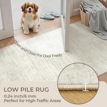 Alfombra de pasillo antideslizante para dormitorio, alfombra lavable con reverso de goma - Alfombra suave de pelo corto para cocina, lavandería, baño (61 x 244 cm, beige/marfil) - Beis - Ver 7