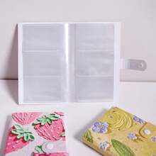 Flower Design Photo Album, 3-Inch PP Card Holder, Storage Album, Business Card Holder, 120 Slots, 3-Grid Layout - Multicolor - View 2