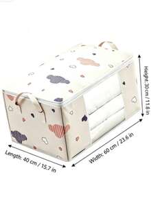 1 buah/2 buah Set Tas Penyimpanan Lipat Multifungsi Visualized, Tas Organizer Kapasitas Besar dari Kain Non-Woven, Tas Pengemas, Tas Penyimpanan untuk Selimut, Praktis untuk Pindahan, Perjalanan, Kamar Tidur, Rumah, Asrama - MultiWarna - View 5