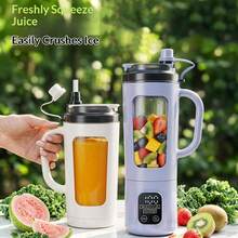 Gelas Jus Portabel untuk Memeras Buah Segar, Kapasitas Besar, Anti Bocor, Mudah Dibersihkan, Gelas Jus Berkualitas Tinggi dengan Berbagai Pilihan Warna, Gelas Pencampur Buah dan Sayuran Multifungsi, Gelas Milkshake - MultiWarna - View 5