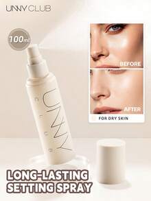 UNNY CLUB Setting Spray Makeup, Tahan Lama 24 Jam, Melembapkan dan Menyegarkan, Anti Luntur, Untuk Kulit Kering, 100ml, Merek Kosmetik Kecantikan Makeup - Putih - View 2
