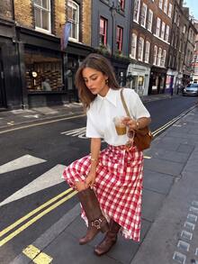 2024 Spring, Summer, Autumn Women's Fashion Blouse, Elegant Short Sleeve Button-Up Shirt, Office Lady Chic Top, Summer Wear, Spring Wear, Summer Top, Valentine's Day And New Year - White - View 4