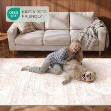 Alfombra de pasillo antideslizante para dormitorio, alfombra lavable con reverso de goma - Alfombra suave de pelo corto para cocina, lavandería, baño (61 x 244 cm, beige/marfil) - Rojo - Ver 9