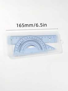 Multifunctional Geometric Ruler Set, Protractor, Triangle Ruler, Straight Ruler, Manual Measurement And Drawing Tools With Storage Box, 4 Colors Available: Pink, Mint Green, Light Blue, Taro Purple, For School, Woodworking, DIY, Teacher Gifts, Back To School Season - Multicolor - View 9