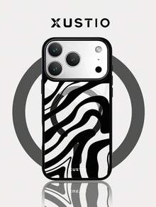 1pc Zebra Stripe Pattern, Couple/Best Friend Style Magnetic Large Hole Phone Case, Anti-Drop TPU Material, Compatible With Apple 11 12 13 14 15 16 17 Pro/Pro Max/14 15 16 17 Plus Phone Protective Cover, Holiday Gift, Daily Commute, Daily Anti-Drop Highly Attractive Style - Multicolor - View 2