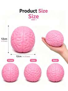Realistic Brain Squeeze Toy, Extra Large Soft Squishy Toy, Funny Prank Stress Relief Finger Toy, Quirky Creative Decompression Toy, Unique Joke Gift For Party Tricks And Daily Stress Relief - Multicolor - View 7