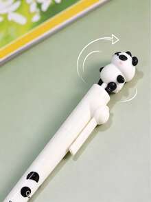2/1pc New Cartoon Clickable Neutral Pens Multi-Pack, 0.5mm Black Cute Student Stationery, Back To School Essential Chi, First Day Of School - Multicolor - View 4