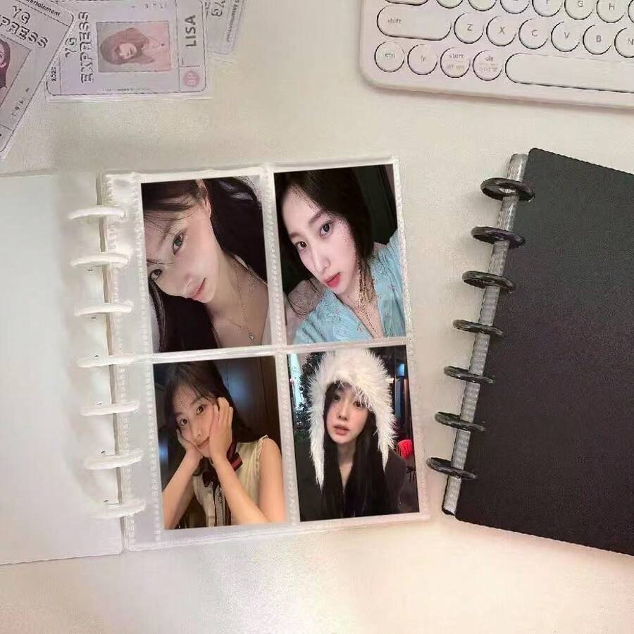 1pc Photo Album Card Holder With Transparent Loose-Leaf Page Design, 3 Inch (Approx. 7.6 Cm) Photo Inner Pages, Card Pouch, Idol Card DIY Collection, Anime Merchandise, Holiday Gift, Birthday Gift