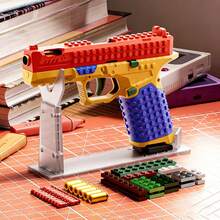 Assembled DIY Colorful G17 Toy Gun With Magazine, Ejection, And Soft Bullet Firing For Kids - Multicolor - View 10