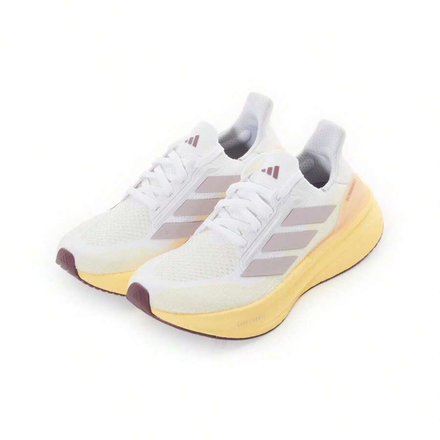 Adidas Spring/Autumn Mesh Comfortable Women's Thick Sole Low-Top Lace-Up Running Sports Casual Shoes IH0685 - White/Purple/Yellow - View 1