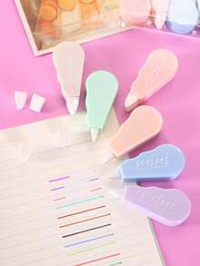 1/6pcs Macaron Color Correction Tape, High Aesthetic, Convenient, Excellent Coverage, Smooth Application, No Jamming Or Breaking, Suitable For Document Correction, Note Revision, Journaling, Back To School, Christmas Gift, Halloween Gift, Thanksgiving Gift - A - View 11
