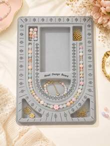 1 buah Papan Desain Pembuatan Perhiasan DIY, Cocok untuk Pembuatan Gelang dan Kalung, Baki Penyortir Manik-manik dengan Tanda Skala, Set Alas Manik-manik Buatan Tangan untuk Perhiasan, Hadiah Halloween, Thanksgiving, Natal, Perlengkapan Kerajinan Tangan - Berbagai gaya - View 3