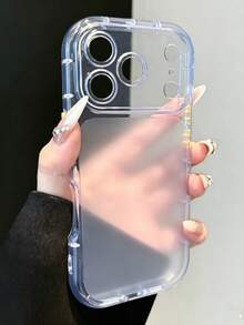 可愛馬卡龍色果凍手機殼，適用於 iPhone 18 Pro Max 18 Pro 18 17 Pro Max 17 Pro 17 Air 17 16 Pro Max 16 Pro 16 Plus 15 Pro Max 15 Pro 15 14 Pro Max 14 Pro 15 16 12 13，防震相機鏡頭保護套 - 藍色磨砂透明 - 查看 5